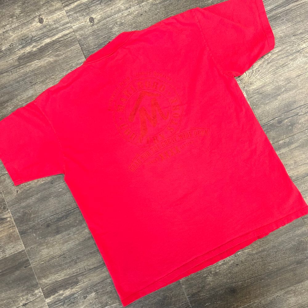 Vintage Marlboro Country Store Pocket Tshirt ADULT ONE SIZE Red Made In USA (545